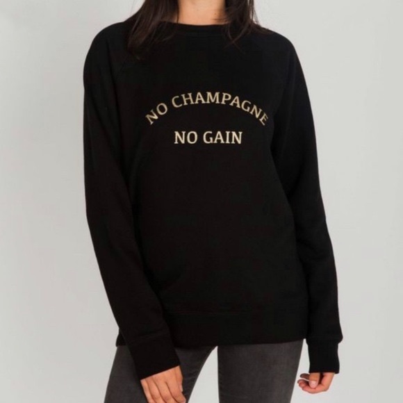 Brunette The Label Sweaters - Brunette The Label Crewneck Black Gold Small / Medium P2P: 20”